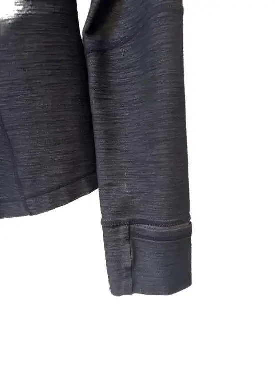 Lululemon Define Jacket Heathered Black Slub Denim / Tonka Stripe size 8 - Picture 4 of 8